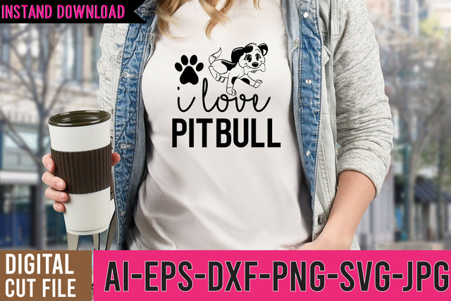 i Love Pitbull SVG Cut File, i Love Pitbull SVG Bundle SVG BlackCatsMedia 