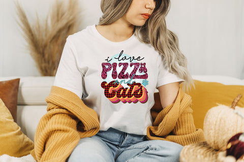 I Love Pizza and Cats Sublimation SVGArt 