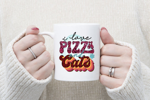 I Love Pizza and Cats Sublimation SVGArt 
