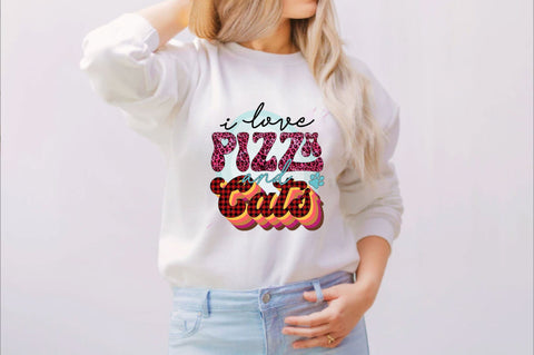 I Love Pizza and Cats Sublimation SVGArt 