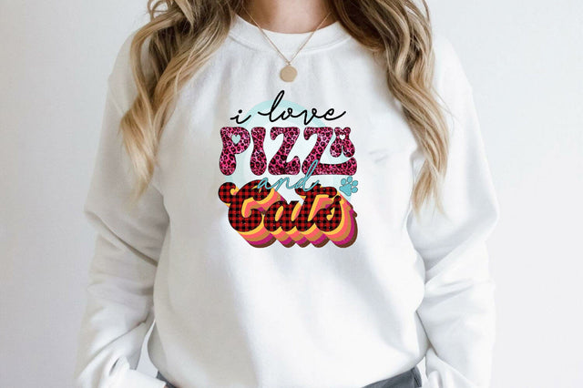 I Love Pizza and Cats Sublimation SVGArt 