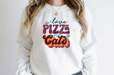 I Love Pizza and Cats Sublimation SVGArt 