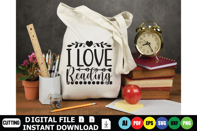 I Love Reading SVG Shahin alam 