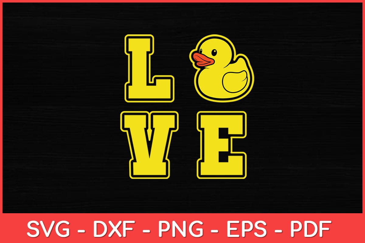 Duck Heart Symbol Love - Duck Lover Svg Design - So Fontsy