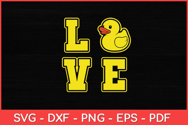 I Love Rubber Duck Loving Svg Design SVG artprintfile 