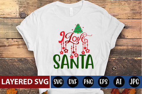 I love santa SVG cute file SVG Blessedprint 