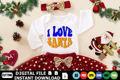 I Love Santa SVG Shahin alam 