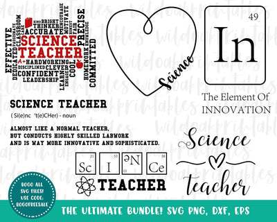 I love science svg, science teacher svg, science svg bundle teacher science svg, teacher svg, periodic table svg, science teacher definition SVG WildOakSVG 