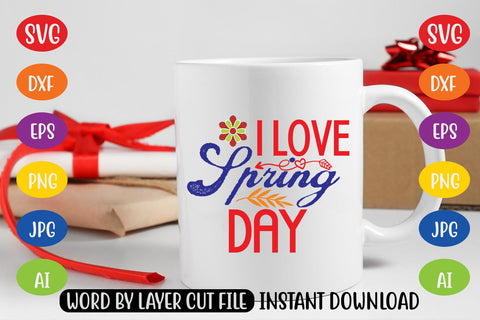 I Love Spring Day SVG CUT FILE SVG MStudio 