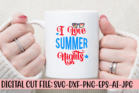 I Love Summer Nights SVG Cut File SVG Syaman 