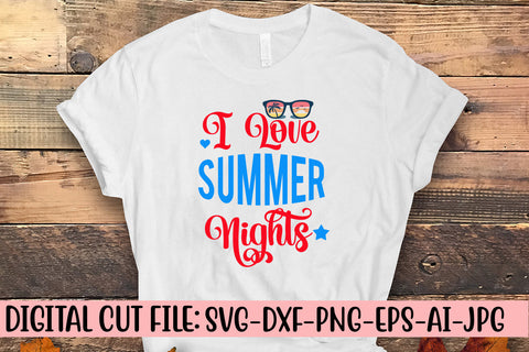I Love Summer Nights SVG Cut File SVG Syaman 