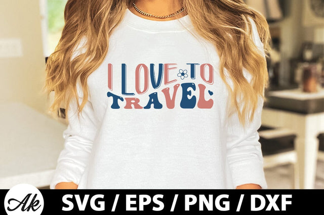 I love to travel Retro SVG SVG akazaddesign 
