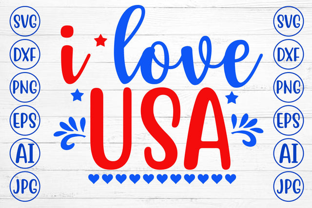 I Love USA SVG Cut File SVG Syaman 