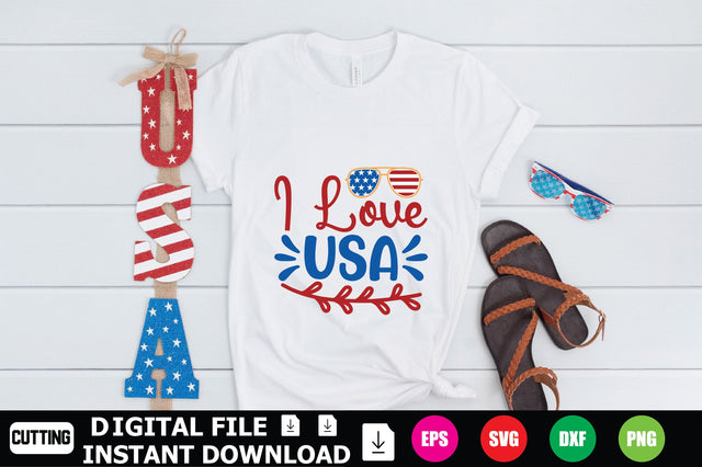 I Love Usa SVG Shahin alam 