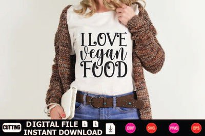 I Love Vegan Food SVG Shahin alam 
