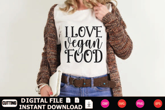 I Love Vegan Food SVG Shahin alam 