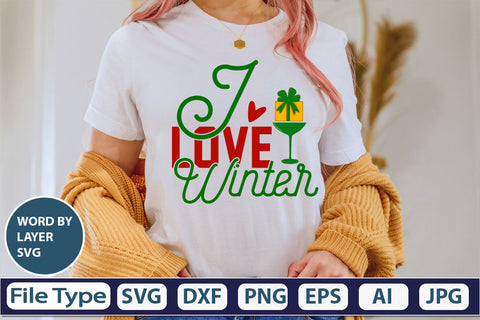 I Love Winter SVG Cut File SVG DesignPlante 503 