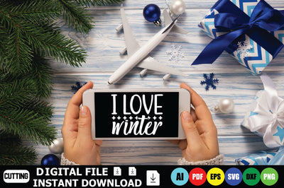 I Love Winter SVG Shahin alam 
