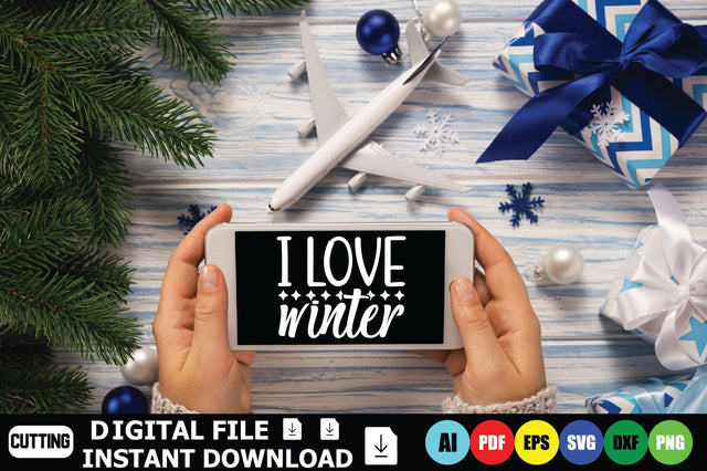 I Love Winter SVG Shahin alam 