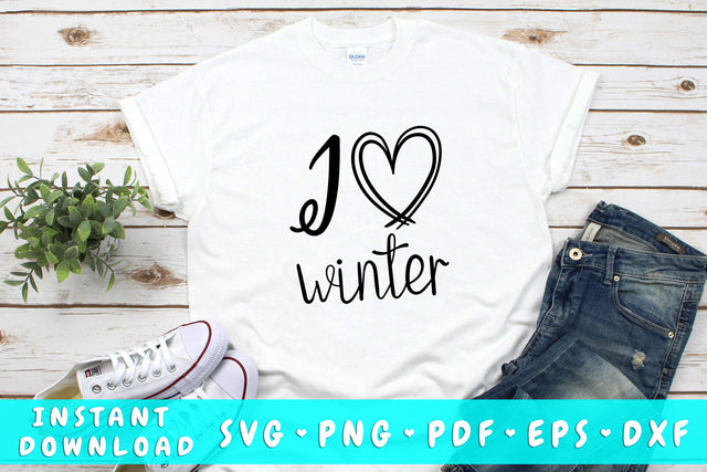 I Love Winter SVG SVG HappyDesignStudio 