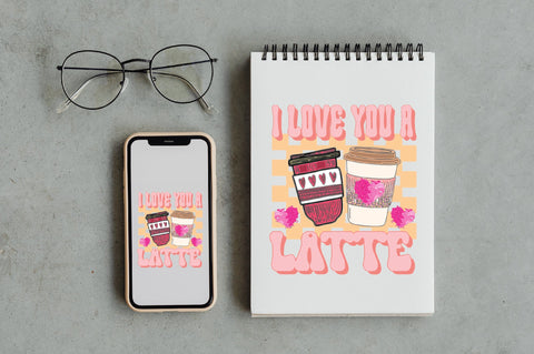 I Love You a Latte Valentine PNG Sublimation Jagonath Roy 