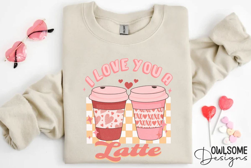 I Love You A Latte Valentine PNG - So Fontsy