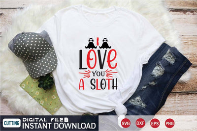 i love you a sloth svg SVG designer krishna 