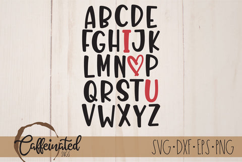 I Love You Alphabet svg SVG Caffeinated SVGs 