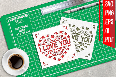 I Love You Cards 10 svg eps png ai pdf SVG zafrans studio 