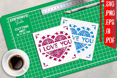 I Love You Cards 2 svg eps png ai pdf SVG zafrans studio 