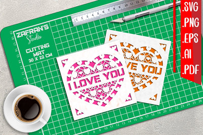 I Love You Cards 3 svg eps png ai pdf SVG zafrans studio 