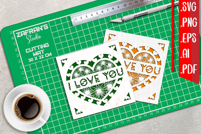 I Love You Cards 4 svg eps png ai pdf SVG zafrans studio 