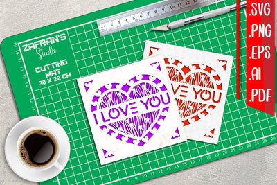 I Love You Cards 5 svg eps png ai pdf SVG zafrans studio 