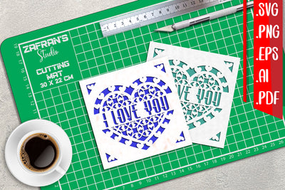 I Love You Cards 9 svg eps png ai pdf SVG zafrans studio 