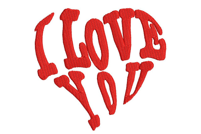 I Love You Embroidery Designs, Valentine's day Embroidery Designs Embroidery/Applique DESIGNS NextEmbroidery 