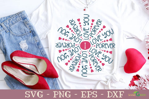 I Love You Forever - Valentine's Day SVG Cut File SVG Shine Green Art 