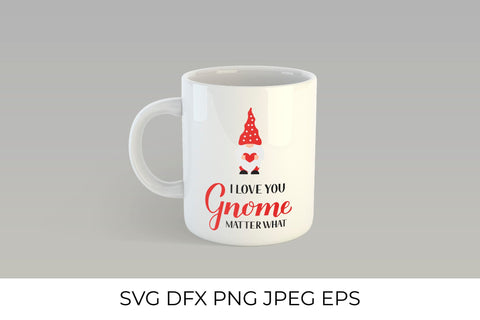 I love you gnome matter what. Cute Nordic gnome SVG LaBelezoka 