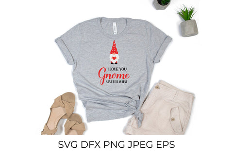 I love you gnome matter what. Cute Nordic gnome SVG LaBelezoka 
