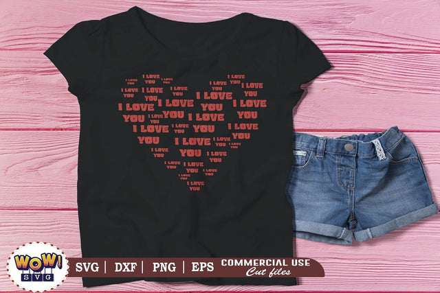 I love you Heart shaped SVG, Valentines day svg, February 14 svg, funny saying svg, Love svg, Heart svg, Valentine svg SVG Wowsvgstudio 