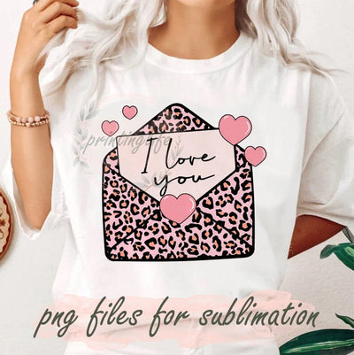 I Love You Png, Pink Leopard Design Png, Cute Valentine Png, Love Sublimation Png, Pink Heart Png, Valentine Day Png, Digital Download Sublimation PrintingLife 