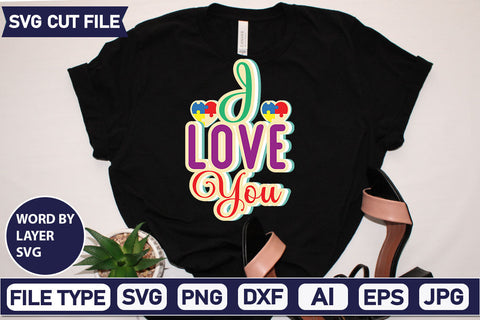 I Love You SVG Cut File SVG DesignPlante 503 