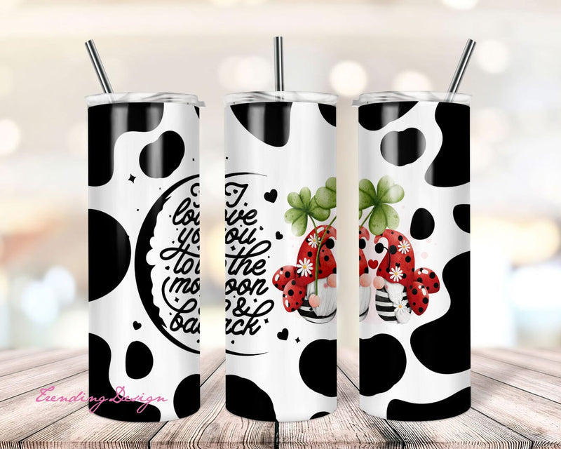 I Love You to the Moon and Back 20 oz Skinny Tumbler PNG Sublimation Design Digital Download Sublimation TrendingDesign 