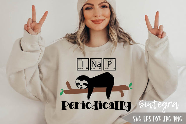 I Nap Periodically, Funny Periodic Chemist Table With Sloth SVG Free For Commercial Use SVG Sintegra 