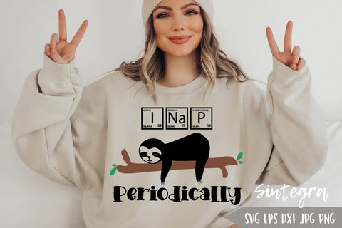 I Nap Periodically, Funny Periodic Chemist Table With Sloth SVG Free For Commercial Use SVG Sintegra 