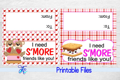 I Need S'more Friends Like You Bag Topper v1 3D Paper Family Creations 