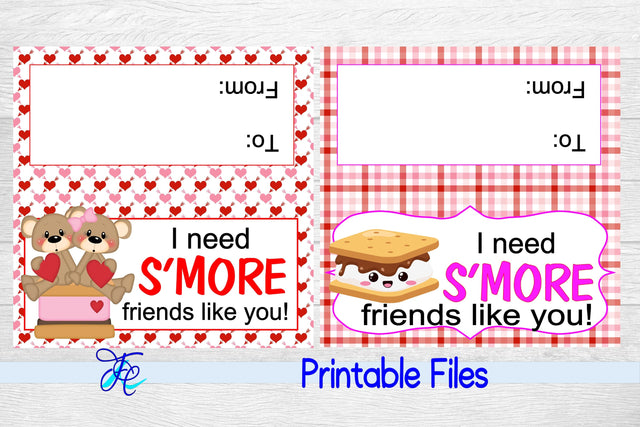 I Need S'more Friends Like You Bag Topper v1 3D Paper Family Creations 