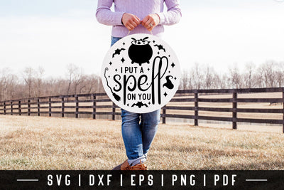 I Put a Spell on You | Halloween Round Sign SVG SVG CraftLabSVG 