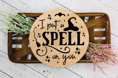 I Put a Spell on You | Halloween Round Sign SVG SVG CraftLabSVG 