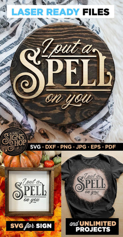 I put a spell on you | Halloween SVG Sign SVG The Vintage Signs Shop 