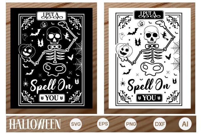 I Put A Spell On You Porch Signs SVG, Farmhouse Halloween SVG design, Halloween Porch Signs SVGVGs,Quotes and Sayings,Food & Drink,On Sale, Print & Cut SVG DesignPlante 503 